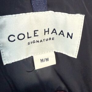 Cole Haan Signature Women's Down Coat with Elasticaded Waist Inserts Navy Size M